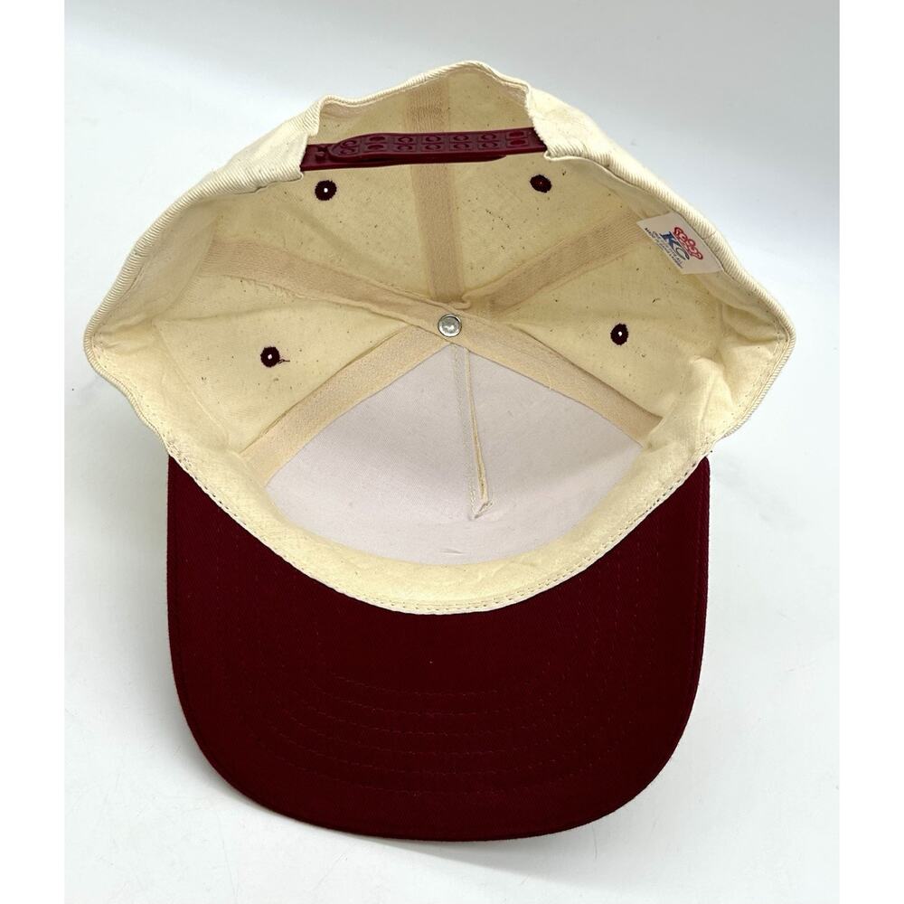 Vtg 90’s New Orleans Bourbon Street Burgundy Cream Snapback Trucker Hat NWOT - Picture 8 of 9